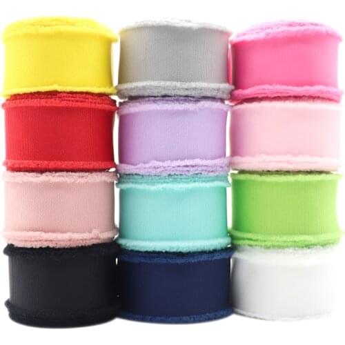 18041901, 1" 25mm And 1.5" 38mm 5 Yards/Lot Burr Wire Edge Grosgrain Ribbons Gift Packaging DIY Handmade Materials