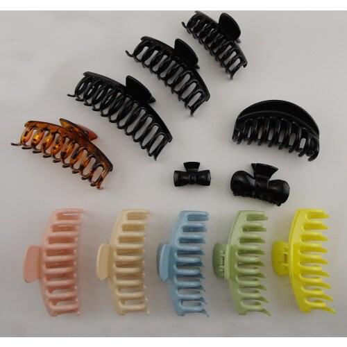 Various Women big plastic hair claws for long hairs Large hairgrips clamps for wash face hair accessories