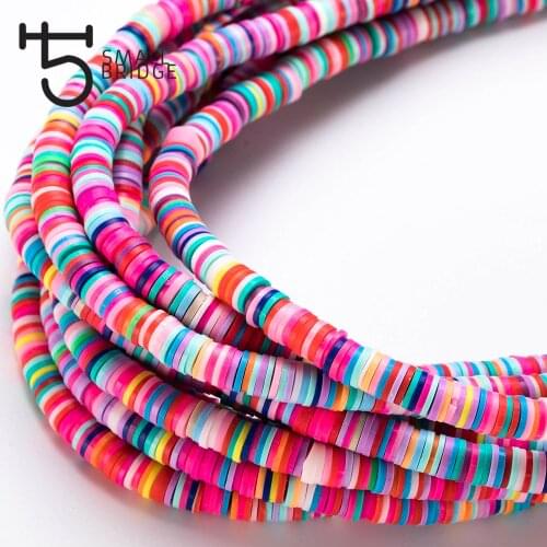 6mm Round Slices Clay Beads for Bracelet Jewelry Diy Accessories Perles Colorful Polymer Spacer Beads Wholesale C802