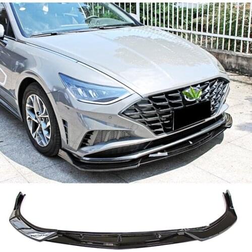 Applicable To For Hyundai Sonata Accessories 2020-2021 Three Piece Car Front Bumper Split Lip Body Kit Spoiler Deflector
