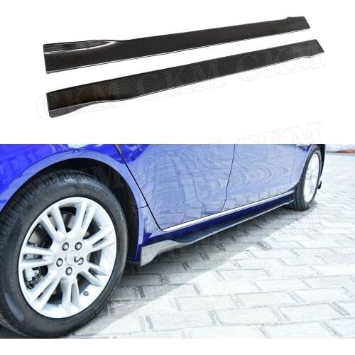 Carbon Fiber Material Side Bumper Side Skirts Apron Body Kits for Jaguar XEL Sedan 4 Door Car Styling
