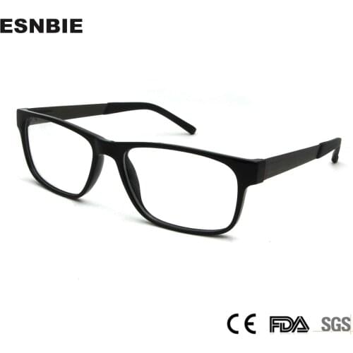 ESNBIE TR90 Plastic Titanium MenS Nerd Glasses Clear Lens WomanS Eyeglasses Unisex Black WomenS Glasses Frames Spectacles