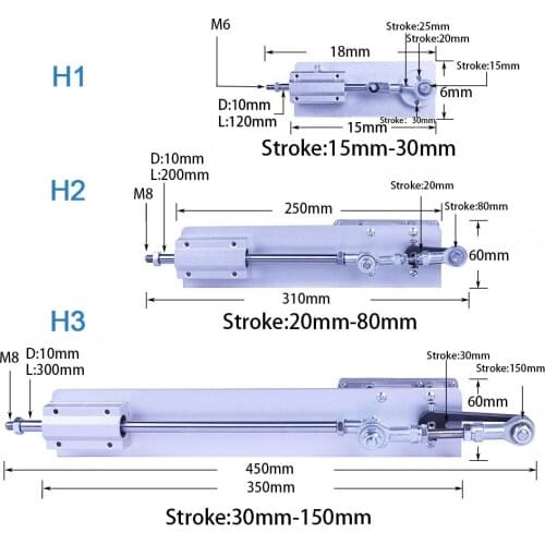 FREDORCH Telescopic Linear Actuator Metal Gear Reduction Motor DC Linearly Motor Reciprocating Linear Motor DIY Sex Machine