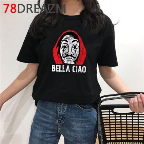 House of Paper T Shirt Men Funny La Casa De Papel Graphic Tees Bella Ciao Money Heist Harajuku Cartoon Summer Top Tshirt Male