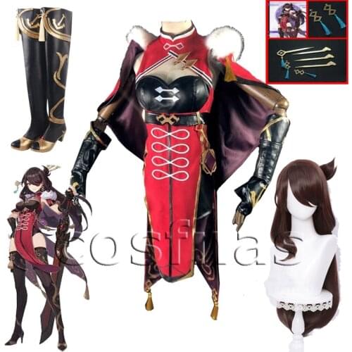 Genshin Impact Cosplay Costume Beidou Cosplay Costume Women Black Red Costume Halloween Dress Cloak Pants Glove Full Set Beidou