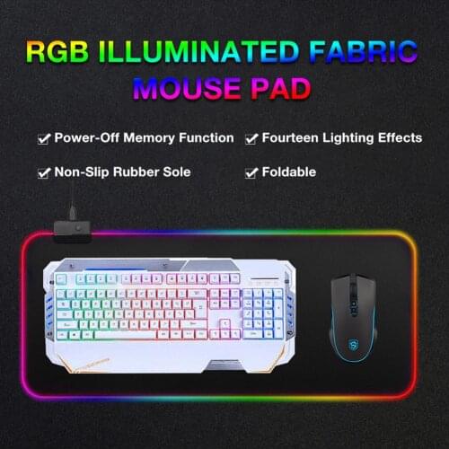 Gaming Mouse Pad RGB Large Mouse Pad Gamer Big Mouse Mat Computer Mousepad Led Backlight Surface Mause Pad Keyboard Desk Mat