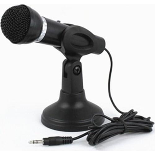 Professional Computer Microphone Stand 3.5mm Handheld Karaoke Mic Condenser Sound Microfono Mikrofon For PC Phone Laptop