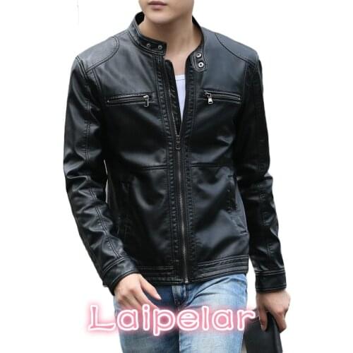Laipelar Men's Faux Leather Jackets