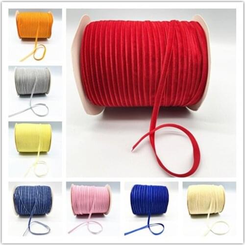 New 5yards 6mm Velvet Ribbon Wedding Handmade Ribbon Gift Wrapping Hair Bowknot DIY Party Decoration Christmas Ribbon