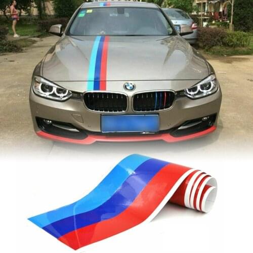 ///M Vinyl Graphic Decal Auto Stripe Custom Exterior Decor Sticker For BMW Body Hood Bumper Roof M3 M4 3 5 6 7 Series 100*15cm