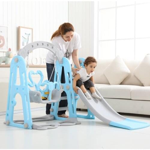 Childrens combination indoor household slides multi-functional three-in-one swing slides household plastic childrens slides