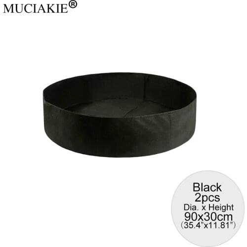 MUCIAKIE 2PCS 90x30cm 50 Gallon Felt Tubs Indoor And Outdoor Planting Bags Non-woven Garden Seedlings Bag Cultivation Bag