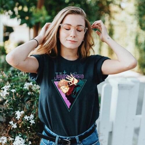 New Style Japan Anime Jujutsu Kaisen Womens T Shirt Cool Kawaii Yuji Itadori Gojo Satoru Graphic Cotton Fashion Tee Streetwear
