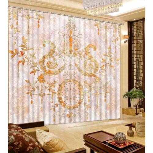 Modern Luxury 3D Curtains Drapes For Bed room Living room Office Hotel Cortinas Modern marble flower
