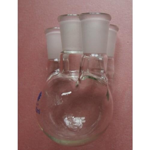 Four necks,250ml,Round bottom Glass flask,Boiling Flask,4-neck,Joints 24/40
