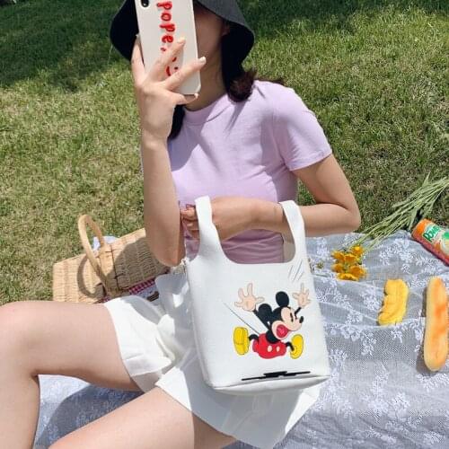 Disneys new handbag college student cartoon backpack simple fashion single shoulder messenger bag coin purse