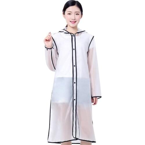 Adult Raincoat Transparent Portable Clear Student Travel Raincoat Hiking Rainstorm ImpermeableVeste Pluie Woman Jacket BE50rc