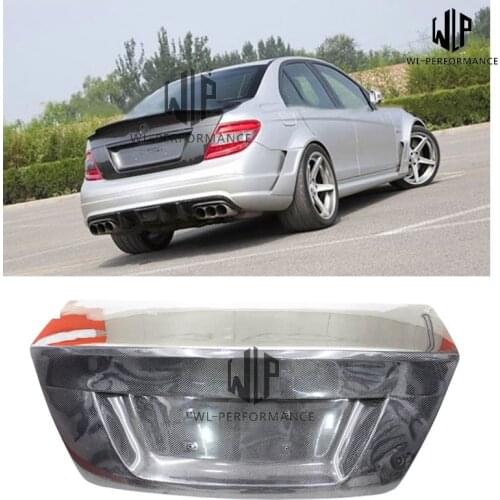 W204 High Quality Carbon Fiber Rear Trunk Hood Bonnets Car Styling For Mercedes-Benz C Class W204 Car Body Kit