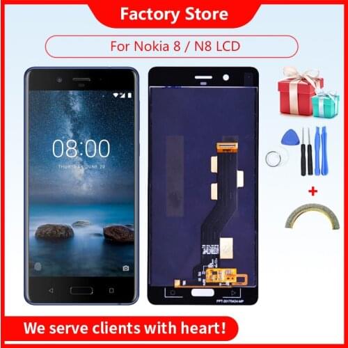 AAA Quality LCD Nokia 8 N8 LCD Display With Touch Screen Digitizer Assembly For Nokia 8 TA-1004 TA-1012 TA-1052