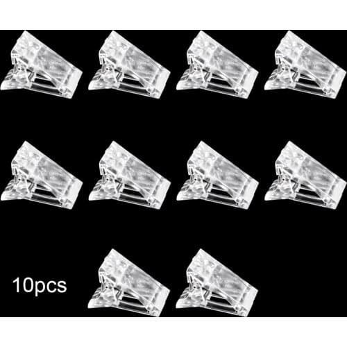 10Pcs Acrylic Nail Tips Clip For Poly Extension Gel Finger Quick Builder Mold UV LED Nail Art Builder Beauty Manicure Tools