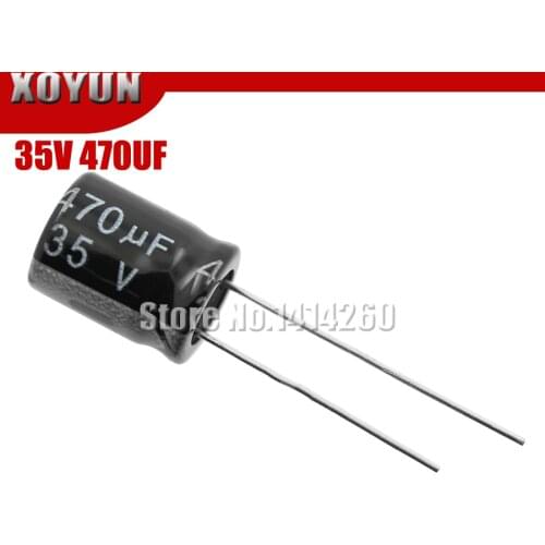 10PCS Higt quality 35V470UF 10*17mm 470UF 35V 10*17 Electrolytic capacitor