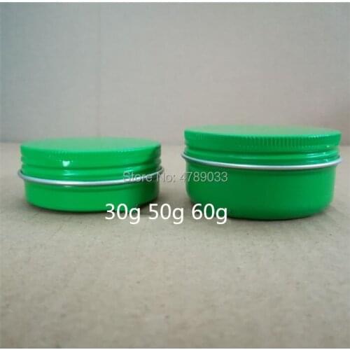 20/50pcs 30g 50g 60g Empty Aluminum Cream Jar Tin Cosmetic Lip Balm Containers Nail Derocation Crafts Pot Bottle Screw Thread