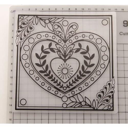 2020 New Heart Leaves Plastic Embossing Folder Stencils Template Scrapbooking DIY Paper Crafts Photo Album Home Decoration