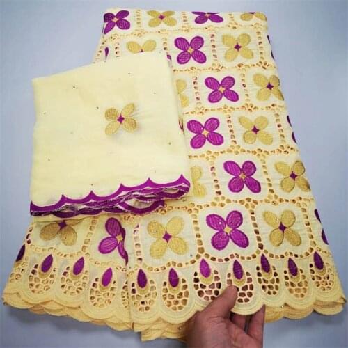 2021 High Quality African Cotton Lace Fabric Nigerian Net Lace Embroidery Luxury French Mesh Lace Fabric 5+2Yards/Lot!LY9926