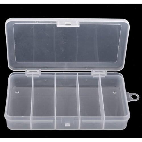 5 Slots Fishing Tackle Box Lure Hooks Swivels Snap Accessaries Storage Case 2019 NEW