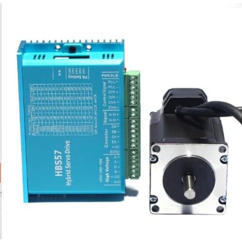 57 High Speed Closed-Loop Stepping Motor Set 2.2N Servo Closed-Loop Stepping Motor Driver HBS57 with Brake