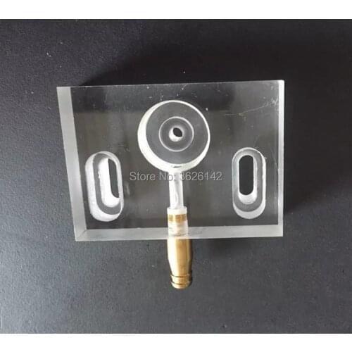 60 x60 x12mm Acrylic Water Jet Panel/ Water Spray Cooling Plate with Brass Nozzle, EDM Wire Cut High Speed Machine Wearing Parts