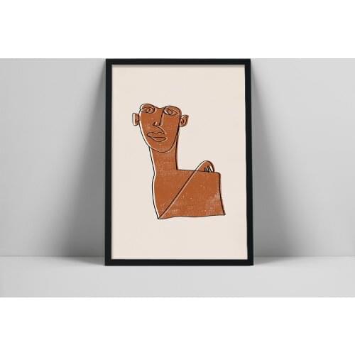 Abstract Woman Art Print | Minimalist Woman Poster | Single Line Drawing | Continuous Line Art Woman | Simple Abstract Human For