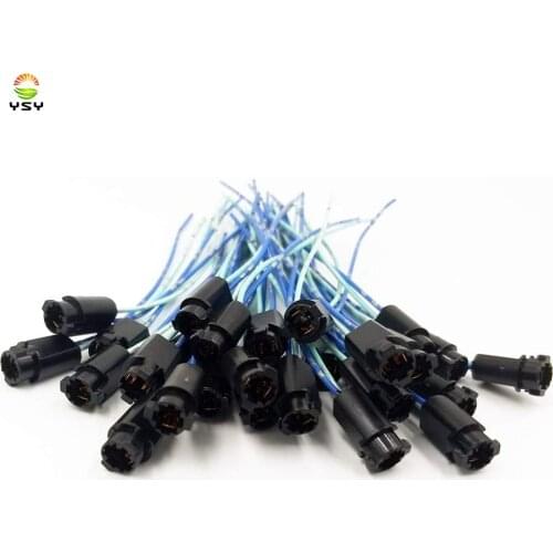 YSY New T5 hard bulb holder adapters cable LED Bulb Connector Socket Wedge Base Light Bulb plug for T5 car LED instrument light