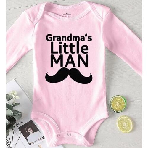 Kids Outfits Rompers Babies Autumn One Piece Jumpsuit Newborn Baby Winter Clothes Printing Grandpas Little Man Boy Clothing