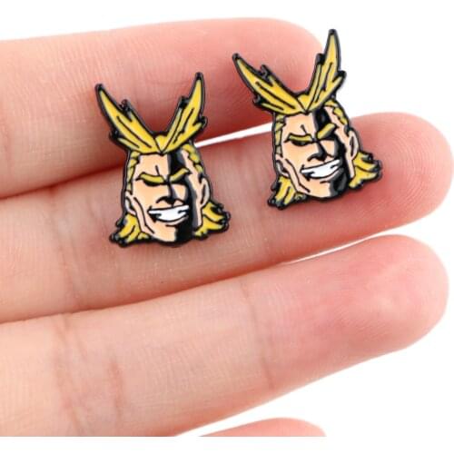 DZ2154 My Hero Academia Comics Japanese Anime Piercing Ear Stud Earrings For Womans Enamel Earings Fashion Jewelry 2021