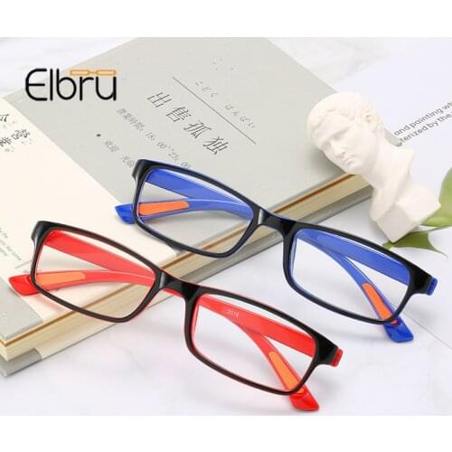 Elbru Ultralight Anti-blue Light Reading Glasses Stretch Women&Men Anti-fatigue HD Presbyopia Eyeglasses +1.0 +2.5+3.0+3.5+4.0