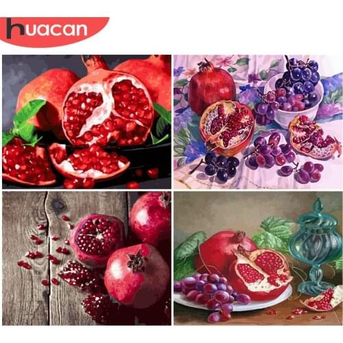 HUACAN Painting By Numbers Fruit Drawing On Canvas HandPainted Art Gift DIY Picture By Number Still Life Kits Home Decor