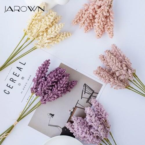 JAROWN Artificial Spikelet Flower Grass DIY Wedding Bouquet Home Decoration Fake Flowers Arrangement Flower Material Yonago