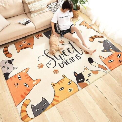 Bedroom Rugs Shaggy Lamb Wool Big Carpet Soft Pad Thick Mat Bedside Cushion Fluffy Fur Plush Rug Living Room Floor Anti-Slip Mat