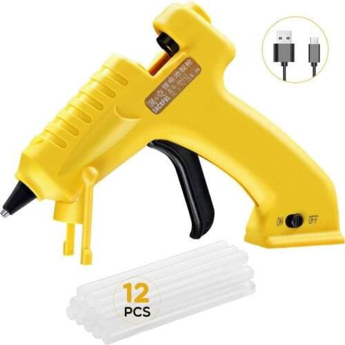 Lithium Battery Hot Melt Glue Gun 8W 3.6V USB charging wireless sol tool using 7MM glue stick