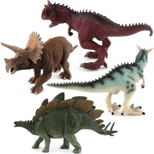 Simulation Plastic Cement Stegosaurus Carnotaurus Dinosaur Model Toy Children Gift for Decoration