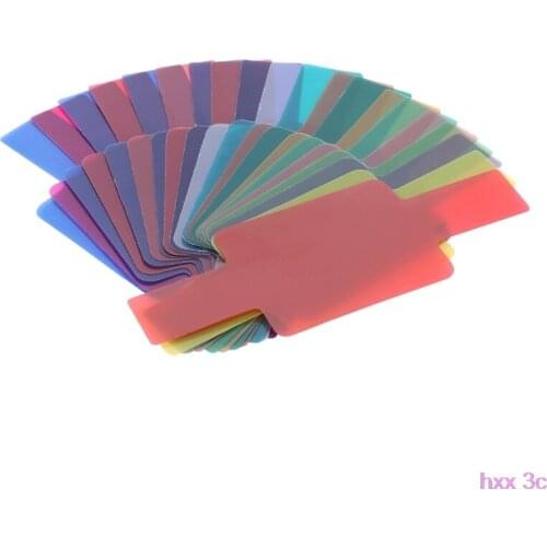 New 20 Color Photographic Color Gel Filter Cards Set Flash Speedlite for Canon Nikon