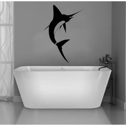 Fish Wall Decals Coastal Fish Vinyl Wall Stickers Home Decor Bathroom Wall Ornament Bedroom Decors Pattern Removable B193