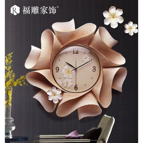 Nordic Large Wall Clock Modern Design Art Flower Creative Living Room Wall Watch Luxury Simple Duvar Saatleri Home Decor ZB6WC