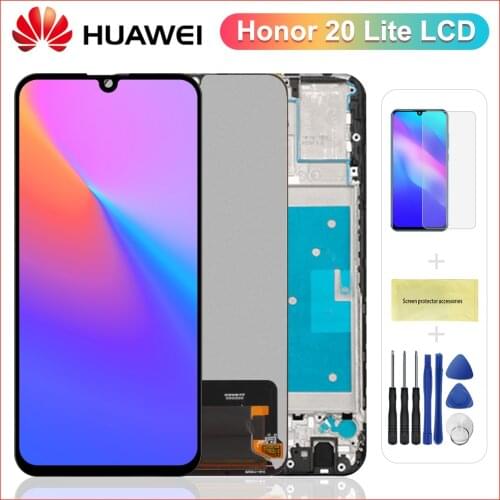 Original 6.21" Display for Huawei Honor 20 lite LCD Touch Screen Digitizer Assembly with frame for Honor 10i 20i LCD Screen