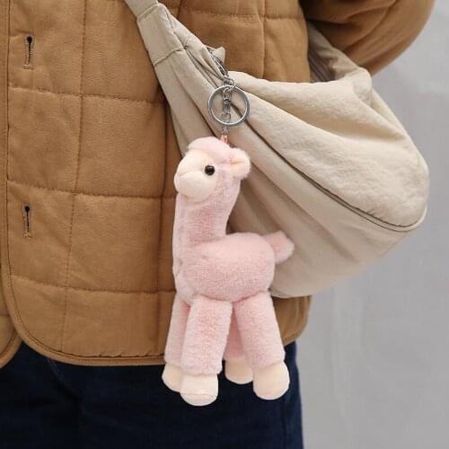 Kawaii Plush Doll Pendant Net Red Alpaca Keychain Pendant Cute Plush Doll Manufacturer Animation Derivatives