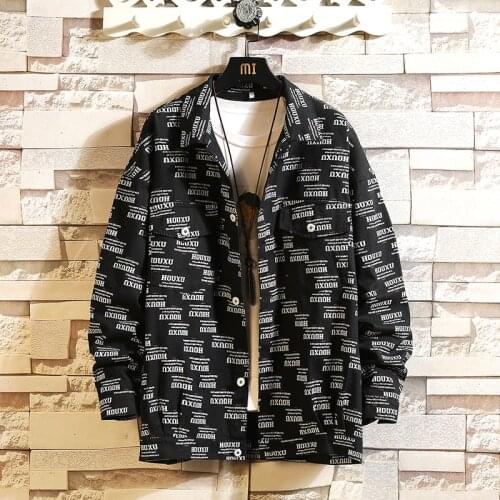 Casual England Style New 2021 Spring Autumn Print Black White Jacket MenS Brand Baseball Clothes Plus OverSize M-5XL