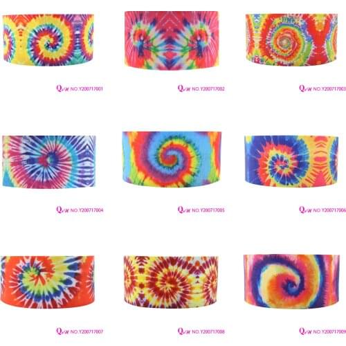 Q&N ribbon 16mm ~ 75mm Tie dye 50yard Ribbons gift for box with logo DIY sewing/FOE free shipping lace ribbon webbing strap