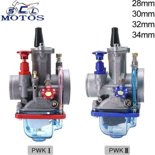 Sclmotos- 28/30/32/34mm PWK Keihin Carb KOSO OKO Power Jet 2T/4T For Honda Kawasaki Suzuki KTM Dit Pit Bike ATV Off-Road Racing
