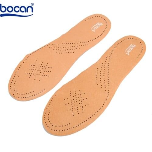Bocan insoles first layer pigskin insoles sweat absorption breathable insoles for men and women